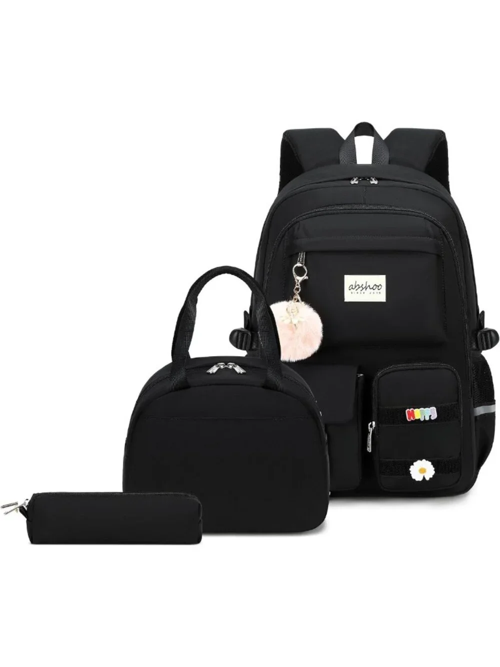 Stylish Girls School Backpack with Lunch Bag - Perfect for Travel & Daily Use